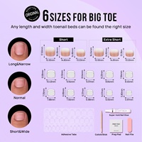 Lot de 30 faux ongles en gel souple réutilisables, courts, carrés, avec dégradé, pour salon de manucure, à presser, avec colle