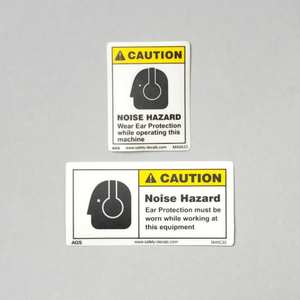 Autocollant adhésif de signalisation de danger sonore : Protection auditive obligatoire pour la conformité aux normes de sécurité des équipements industriels, anti-rayures - Product Image 2