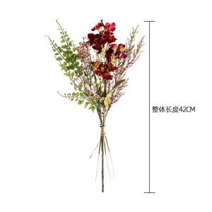 Bouquet de fleurs artificielles Michelia rose en PVC souple pour la décoration de la maison MW24832 - Product Image 4