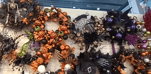 Decorazione Fai-da-Te Senmasine per <span class=keywords><strong>Halloween</strong></span>, Fiocchi a Forma di <span class=keywords><strong>Zucca</strong></span> Multicolore Fatti a Mano per Porta d'Ingresso, Interni ed Esterni, 20/22/24/26 Pollici - Product Image 6