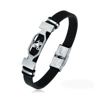 Elegante Bracciale in Acciaio Inossidabile e Pelle con i 12 Segni Zodiacali, Perfetto per l'Uso Quotidiano Maschile PK-0068 - Product Image 2