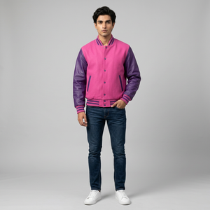 Winter New Breathable Stand Collar Varsity <b>Baseball</b> <b>Jacket</b> <b>Men</b> Loose Casual Coat Print Pattern Nylon/Cotton - Product Image 1