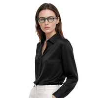 Venta al por mayor de nuevas gafas de acetato transfronterizas retro en forma de diamante punto de luz plana gafas ópticas de moda