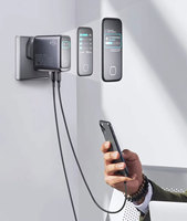 Chargeur USB électrique multi-interface PD3.1 140W avec prise EU, chargeur rapide GaN pour les affaires et les voyages