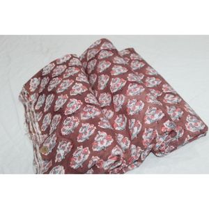 Compre Tela Auténtica India Hecha a Mano con Estampado de Bloques, Ligera, para Confección de Ropa, Edredones, Bufandas, Vestidos, Cortinas y Materiales de Tapicería - Product Image 5