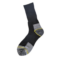 Vente en gros de chaussettes d'équipage en coton recyclé biologique évacuant l'humidité pour hommes Logo imprimé en éponge robuste pour la randonnée printanière et le travail