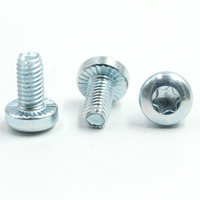 DIN7500 Filetage Plat Roulant Vis Pan Tête Machine En Acier Au Carbone Galvanisé Plaquette S Torx Dentelé