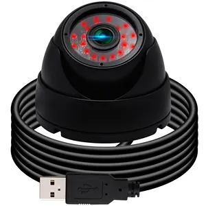 ELP 야외 1080 마력 풀 HD CCTV 감시 IR LED 적외선 나이트 비전 비디오 웹캠 방수 미니 돔 USB 카메라