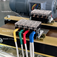 Transformateur d'isolement triphasé de type sec 20KVA, enroulement entièrement en cuivre, entrée 380V, sortie 200V, haute efficacité 0.98, 50/60Hz, stable