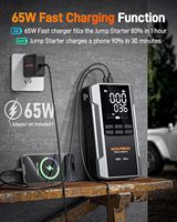 WOLFBOX MegaVolt24 Air 4000A Démarreur de Batterie Portable pour Voiture 12V Charge Rapide Affichage LED Compresseur d'Air 160PSI Démarreur d'Urgence 10L