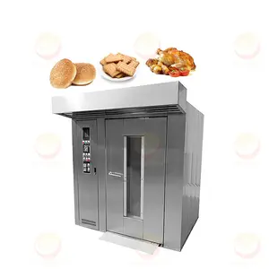 Industrial Automatic Electric Diesel Stainless Steel Gas Cake Bread Rotating Baking Rotary Pastry Oven Price Machines For Sale
