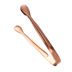 Suministros de cocina para el hogar Pinzas para ensaladas de cocina y mesa Pinzas para alimentos para cocinar Hornear y asar Pinzas de metal con acabado de oro rosa - Product Image 1