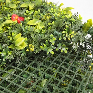 ZC Home Garden Decor Protección UV Topiary Panel de frutas de plástico Artificial Hierba verde sintética Pared de fondo - Product Image 3