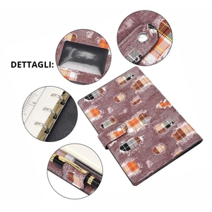 Agenda a spirale 19x12 cm con chiusura a scatto, 160 pagine a righe, 100 gsm, organizer ricaricabile con copertina a libro - Product Image 3