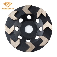 Disque de meule diamant 5 pouces 125 mm 8 flèches 22.23 M14 5/8 ''-11 trous d'arbre