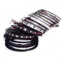 NOUVEAU Bande LED numérique programmable RVB pleine couleur magique 5V Ws2812 30 60 74 144 LED