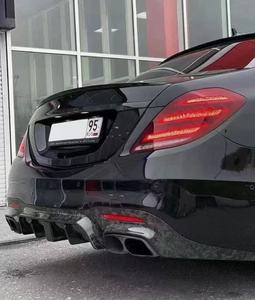 Kit carrosserie pour Mercedes-Benz Classe S W222 S63 S65, style Brbs, lèvre avant en fibre de carbone, diffuseur arrière, spoiler - Product Image 3