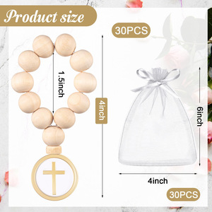 Polished Wooden Rosary <strong>Cards</strong> and Pine Box Favors Laser Art Style <strong>Baptism</strong> First Communion Baby Shower Gifts for Girls and Boys - Product Image 3