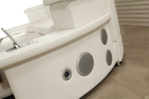 CBMmart Smart <strong>Furniture</strong> Circle Round Bed Storage Massage Leather Multi functional Bed King Size with <strong>LED</strong> <strong>light</strong> - Product Image 4