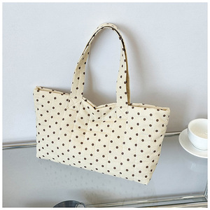 Bolso Vintage informal, superventas, bolso bohemio de algodón acolchado, tendencia francesa, bolso de lunares - Product Image 4