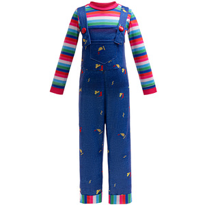 Costume de poupée Chucky d'Halloween pour enfant robes de <span class=keywords><strong>princesse</strong></span> Clown Cosplay fête <span class=keywords><strong>horreur</strong></span> Chucky combinaison bleue costume de film TV - Product Image 2
