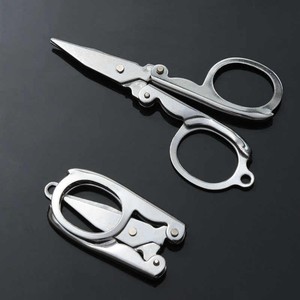 Mini Tijeras Plegables de Acero Inoxidable en Forma de V, Multiusos, para Viajes, Manualidades, Pesca, Llavero, Recorte de Cabello, Uso Doméstico - Product Image 2