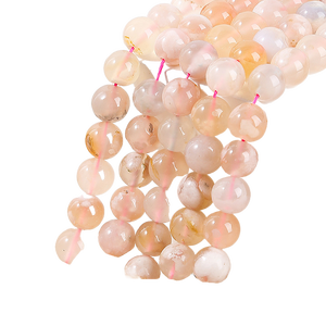 เครื่องประดับ Jingde ลูกปัดหินอาเกตลายดอกซากุระแบบหลวมเครื่องประดับสร้อยข้อมือแบบทำมือบอกตำแหน่งรอบกึ่ง FI - Product Image 1