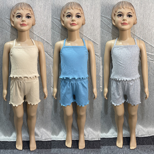 ชุดเสื้อผ้าเด็กผู้หญิงสองชิ้น ชุดกางเกงขาสั้นเด็ก ชุดเด็กผู้หญิง เสื้อผ้าฝ้ายสำหรับเด็ก ชุดฤดูร้อนสำหรับเด็กผู้หญิง ขายส่งชุดกางเกงขาสั้นเด็ก - Product Image 6