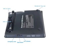 USB 3.0 Type-C External Superdrive DVD RW Drive Burner CD et DVD RW Disc Duplicator Compatible avec Mac pour lecteurs optiques