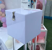 Boîte à souhaits écologique en acrylique poli effet miroir or rose et argent pour mariage, avec option de logo personnalisé
