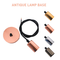 Douille de support de lampe en aluminium, vintage, accessoires E26 E27, Base céramique vis ampoule, Base de lampe Antique