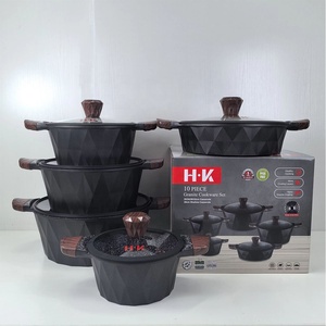 <span class=keywords><strong>Juego</strong></span> <span class=keywords><strong>de</strong></span> Utensilios <span class=keywords><strong>de</strong></span> Cocina Antiadherentes <span class=keywords><strong>de</strong></span> Granito, Resistentes, 10 Piezas, Aptos <span class=keywords><strong>para</strong></span> Gas, Nuevos, Resistentes a los Arañazos - Product Image 1