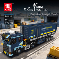 Ensemble de blocs de construction de camion de fret MOULD KING 24125, modèle de véhicule logistique, briques MOC, jouets pour enfants et adultes, cadeau DIY