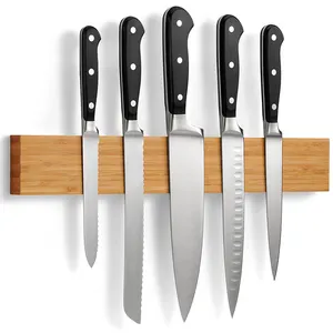 Eco-friendly cucina di bambù Ultra forte coltello magnetico barra da parete porta coltelli Rack striscia di coltello per la cucina