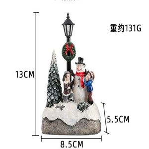 Home Decor <strong>Christmas</strong> <strong>Village</strong> <strong>Houses</strong> LED Light Decorations Santa Claus Ornament Home Accessories Party Supplies Gift <strong>Resin</strong> Crafts - Product Image 6