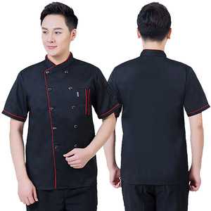 Vêtements de travail pour chef pâtissier occidental Uniforme de vêtements de chef à manches longues en noir pour restaurant et bar - Product Image 5