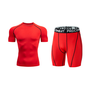 <strong>Custom</strong> Summer Fitness <strong>Compression</strong> Yoga Set Quick Dry Breathable Ball Training Colourful Short Sleeve Hot Sale - Product Image 5