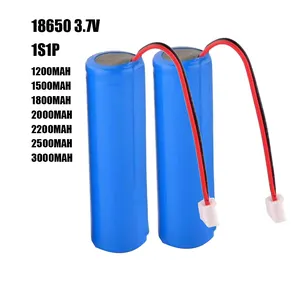 Rechargeable 18650 li ion Lithium battery 3.7v 1800mah With BMS cable connector