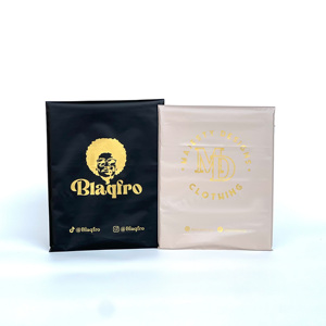 Hot Sale 10*13 Matte <b>Pink</b> Mailer Bag With Shiny Gold logo Paper Bag Eco Poly Mailer Packaging Shipping Bag for Cloth Shoe <b>Box</b> - Product Image 2