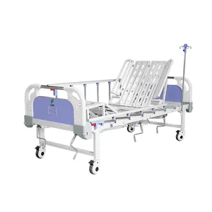 Adjustable Metal Hospital Bed with Potty Hole Function Medical Manual Manufactured by Hospital Bed Company