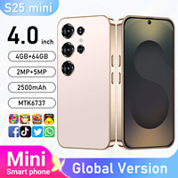 Nuevo Teléfono Inteligente S25 Mini, 4GB+64GB, Android, con Pantalla LED HD, Soporte Multilingüe en Español, Octa Core, Carga Rápida