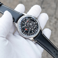 Fabricant de montres OEM avec logo personnalisé, mécaniques, haut de gamme, uniques, à rétrograder automatique, avec cadran en fibre de carbone