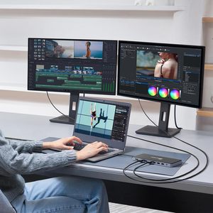 <span class=keywords><strong>Hub</strong></span> <span class=keywords><strong>USB</strong></span> 14 en 1, Adaptador Multipuerto HDMI DP Tipo <span class=keywords><strong>C</strong></span> para Computadora Portátil y de Escritorio - Product Image 4