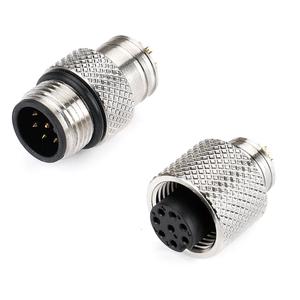 M12 một mã hóa 8Pin Nam hàn với shielded,M12 một mã hóa 8Pin cắm hàn, M12 8Pin kết nối - Product Image 1