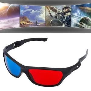 WPG372 Unisex Jaxyภาพยนตร์Spyglassสีแดงสีฟ้า 3Dแว่นตาสำหรับ 3Dภาพยนตร์/เกม