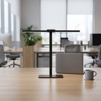 Lampe de table LED intelligente compacte, design européen moderne, luminosité réglable pour chambre à coucher, bureau et lecture nocturne
