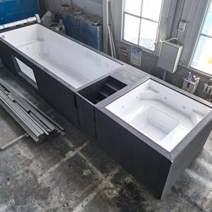 Jacuzzi de Jardín de Lujo, Piscina de Fibra de Vidrio, Piscina Elevada con Ventana de Vidrio Cuadrada, Piscina Contenedor, Casa con Piscina - Product Image 6