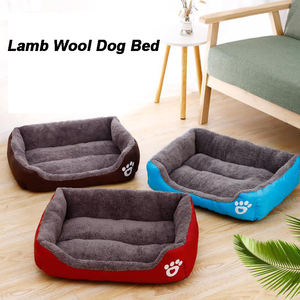 سرير للحيوانات الأليفة بتصميم جديد لفصلي الخريف والشتاء، بيع بالجملة، مقاوم للماء، سميك، بنقش مخالب، سرير مربع أنيق للكلاب - Product Image 2