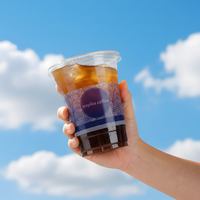 Gobelets en plastique transparent en forme de U de 16 oz avec logo personnalisé, épais, réutilisables, pour smoothies, gobelets à boba, gobelets à thé à bulles avec couvercles -