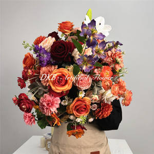 Boules de fleurs artificielles en soie DKB, grandes, roses, 45 cm, réalistes, faites à la main, décorations de table de mariage - Product Image 3